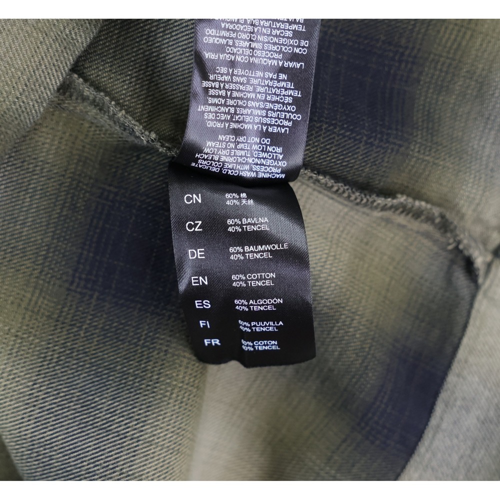 Kuhl Dillingr Flannel Shirt Mens Large Olive Green Black Plaid 7186 - Picture 5 of 11